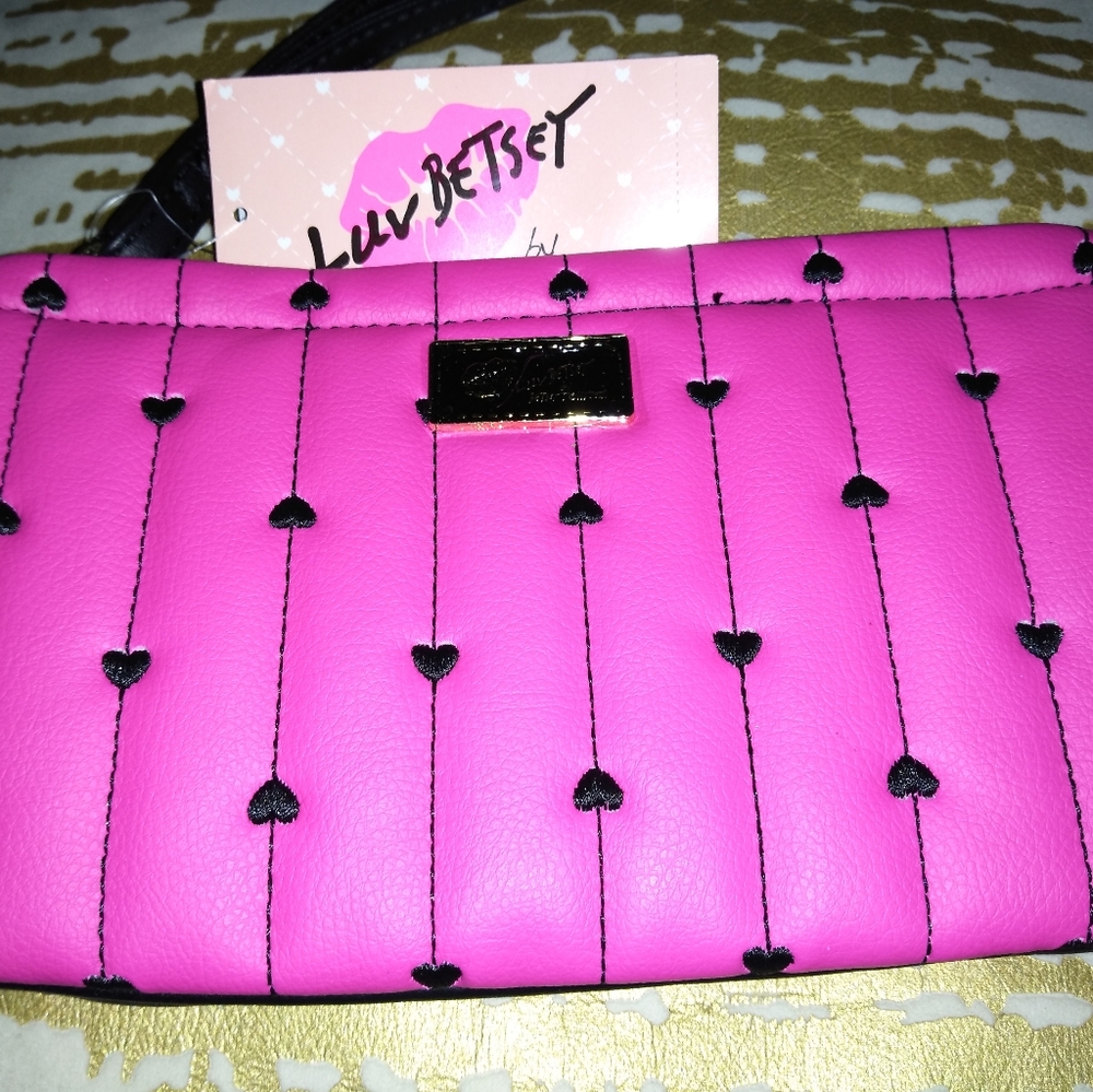 Betsey Johnson Wristlet/Make up bag